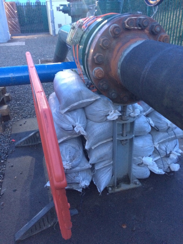 Assistance required with an isolated incident to repair a damaged vent plug on a high-pressure gas pipe