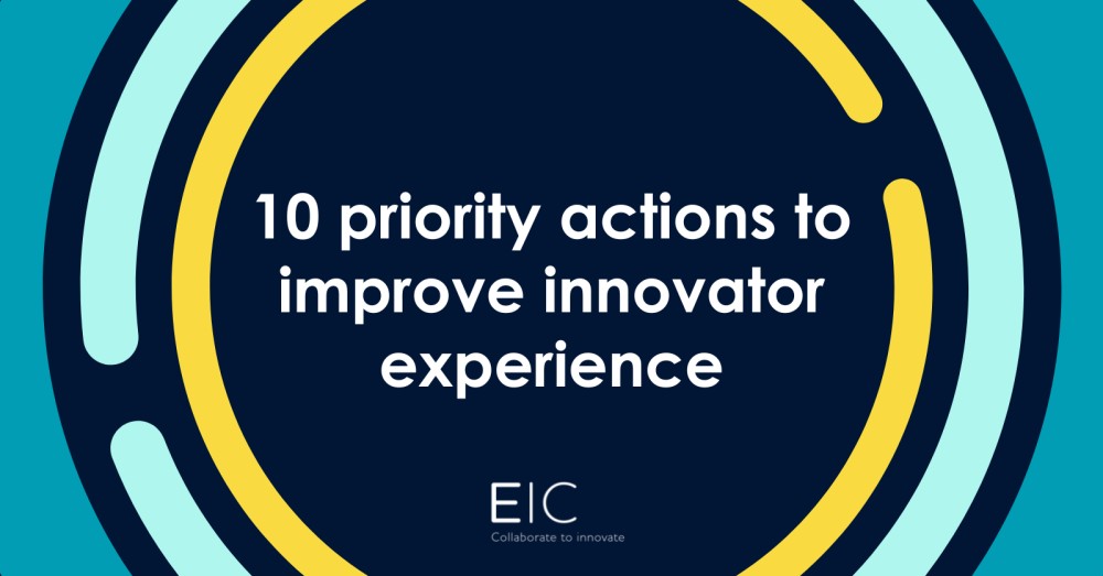 EIC's Innovator Insights Survey 2022: 10 priority actions to improve innovator experience